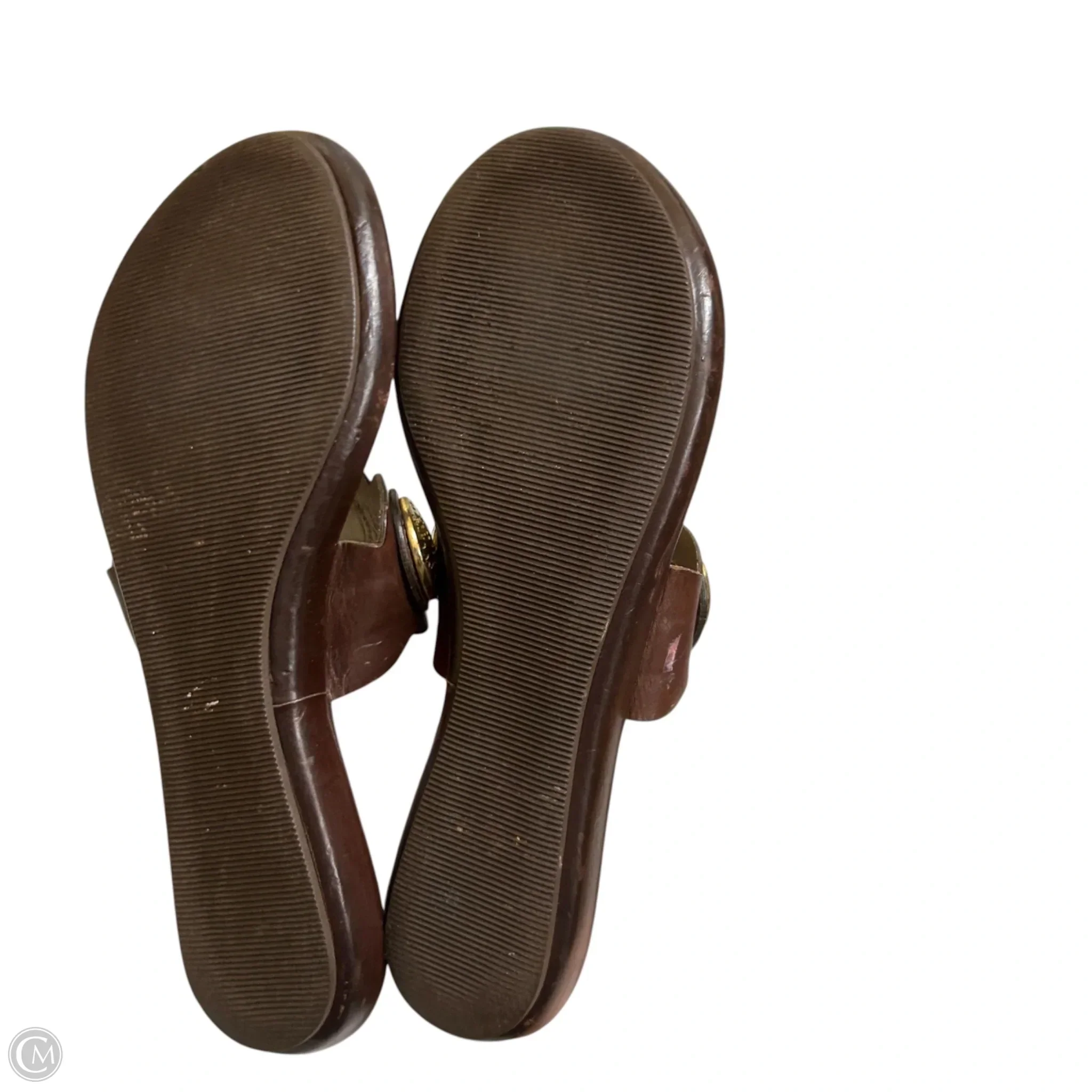 Sandals Flats By Via Spiga In Brown & Gold, Size: 7 - Image 5