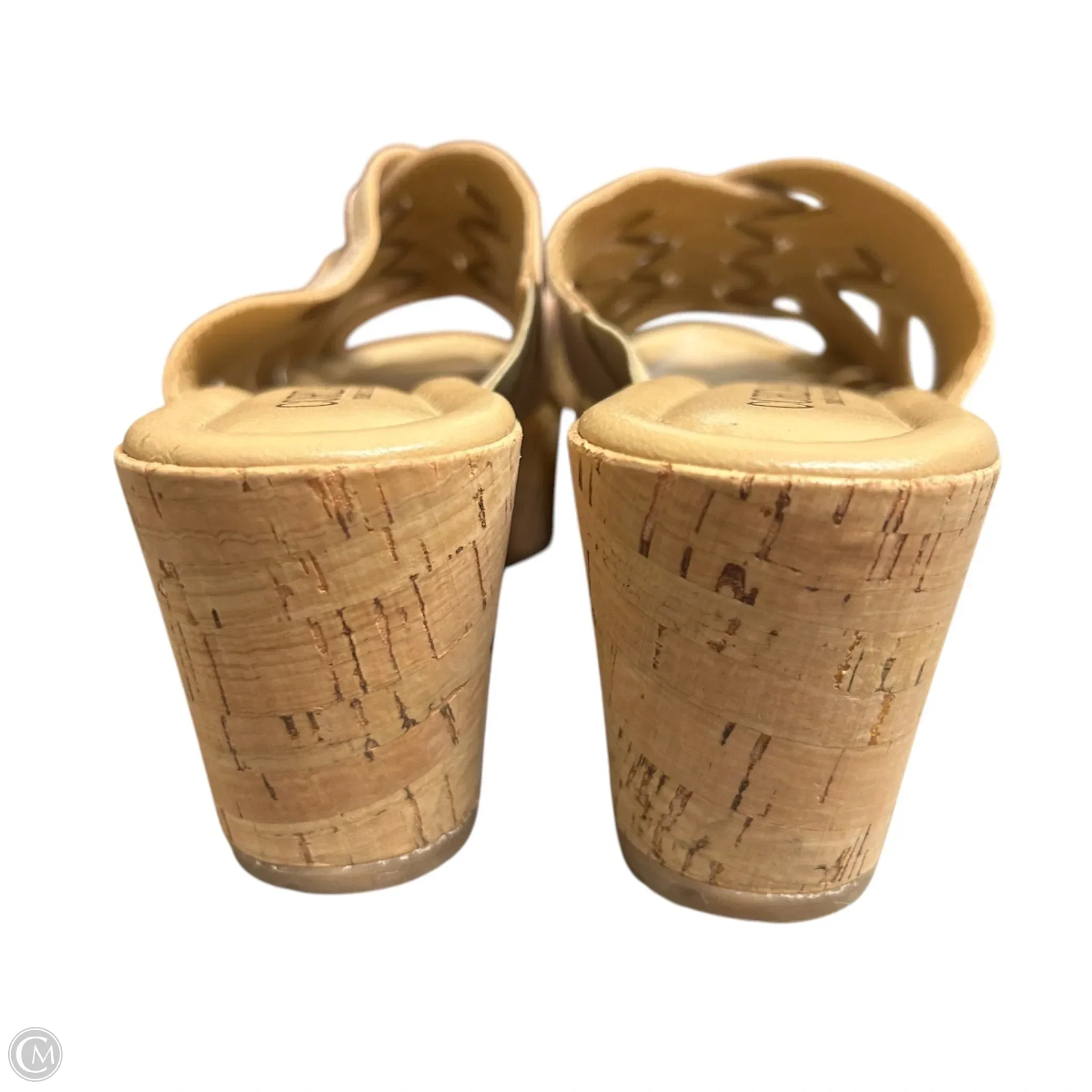 Sandals Heels Platform By Cordani In Beige, Size: 7.5 - Image 4