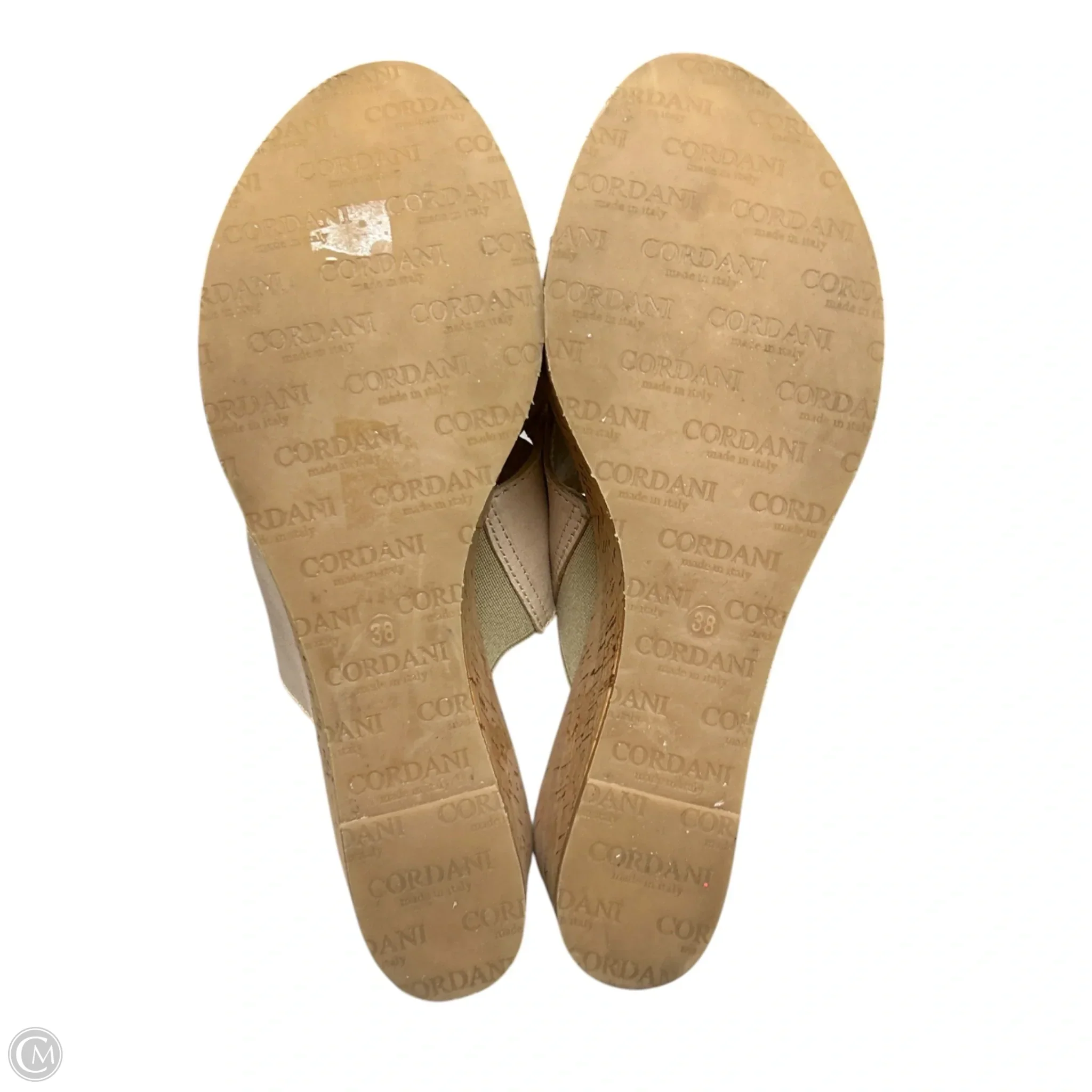Sandals Heels Platform By Cordani In Beige, Size: 7.5 - Image 5