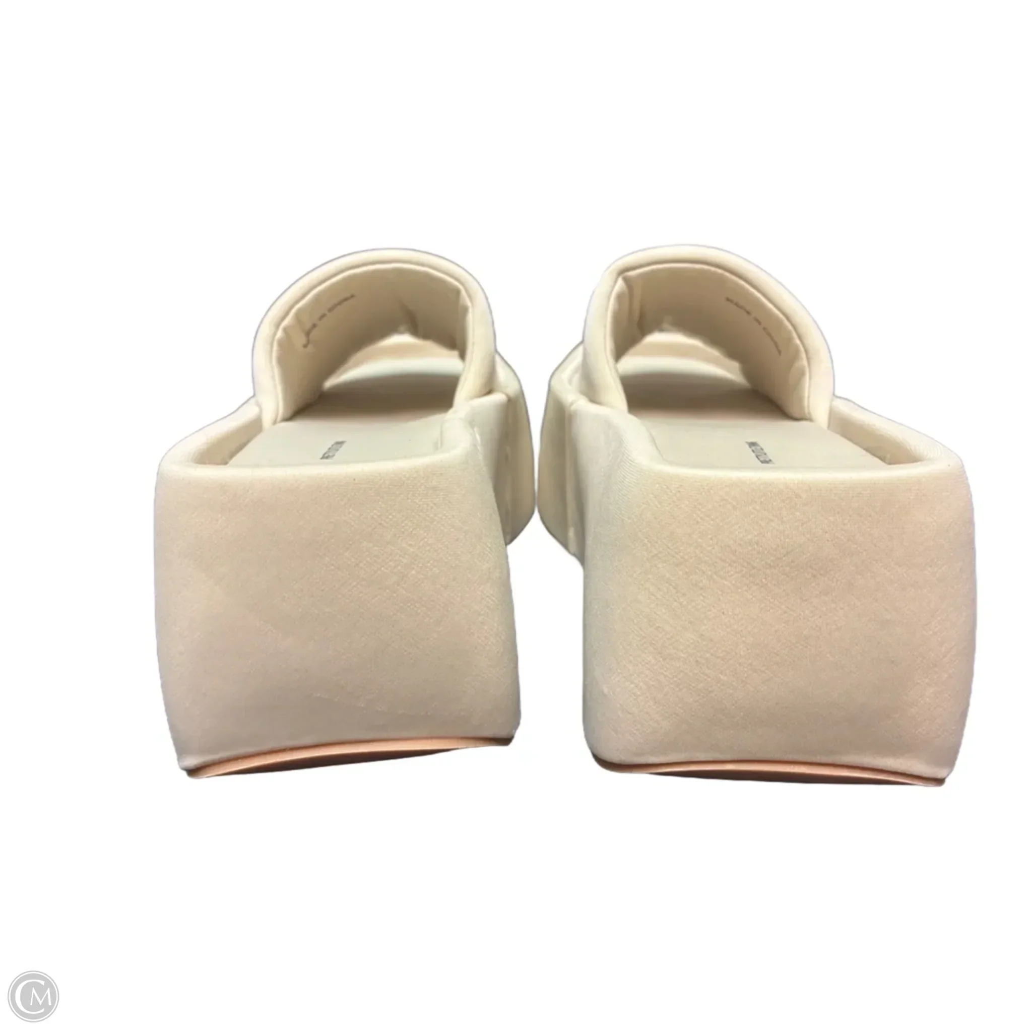 Sandals Heels Platform By Pretty Little Thing In Beige, Size: 5 - Image 4