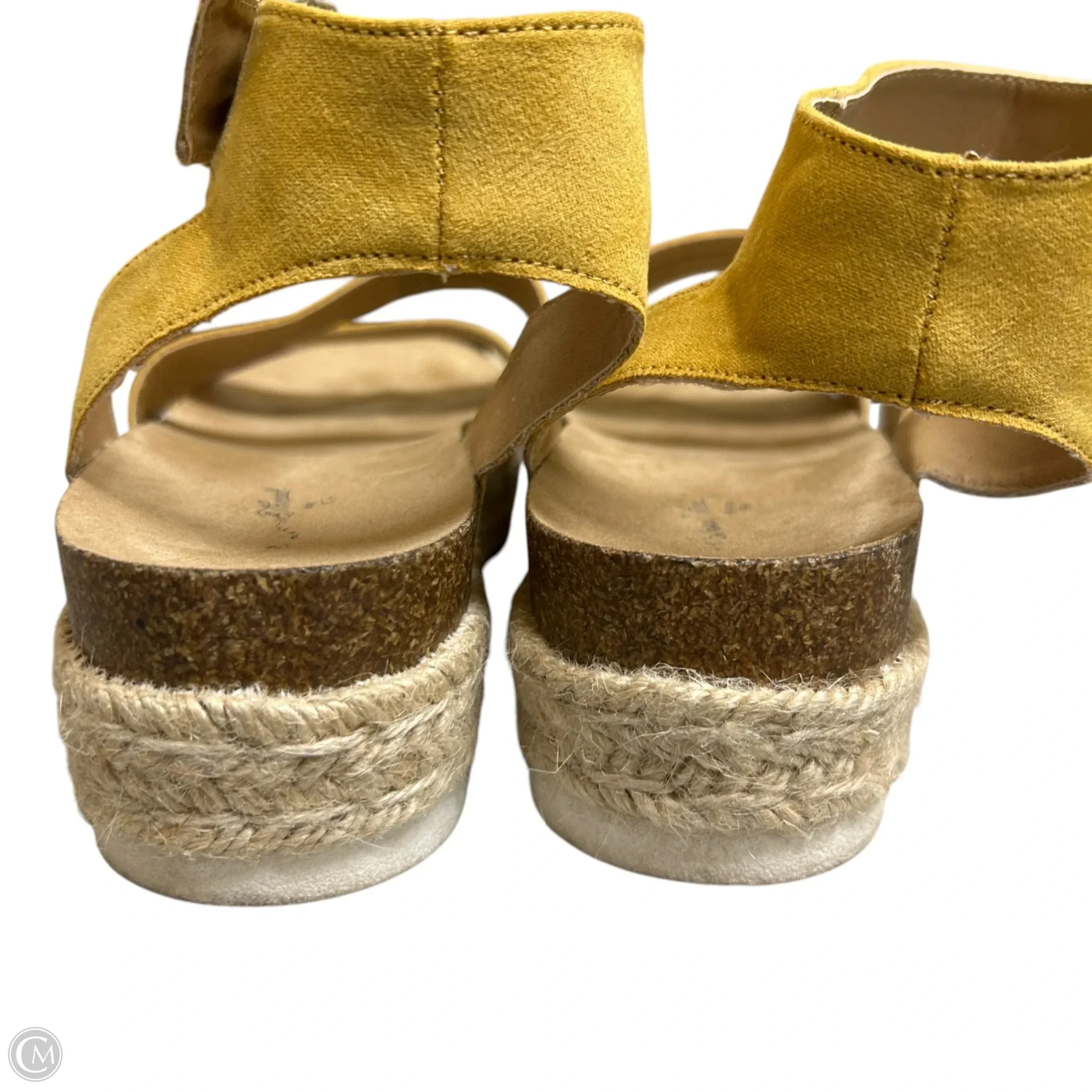 Sandals Heels Platform By Universal Thread In Yellow, Size: 9.5 - Image 4