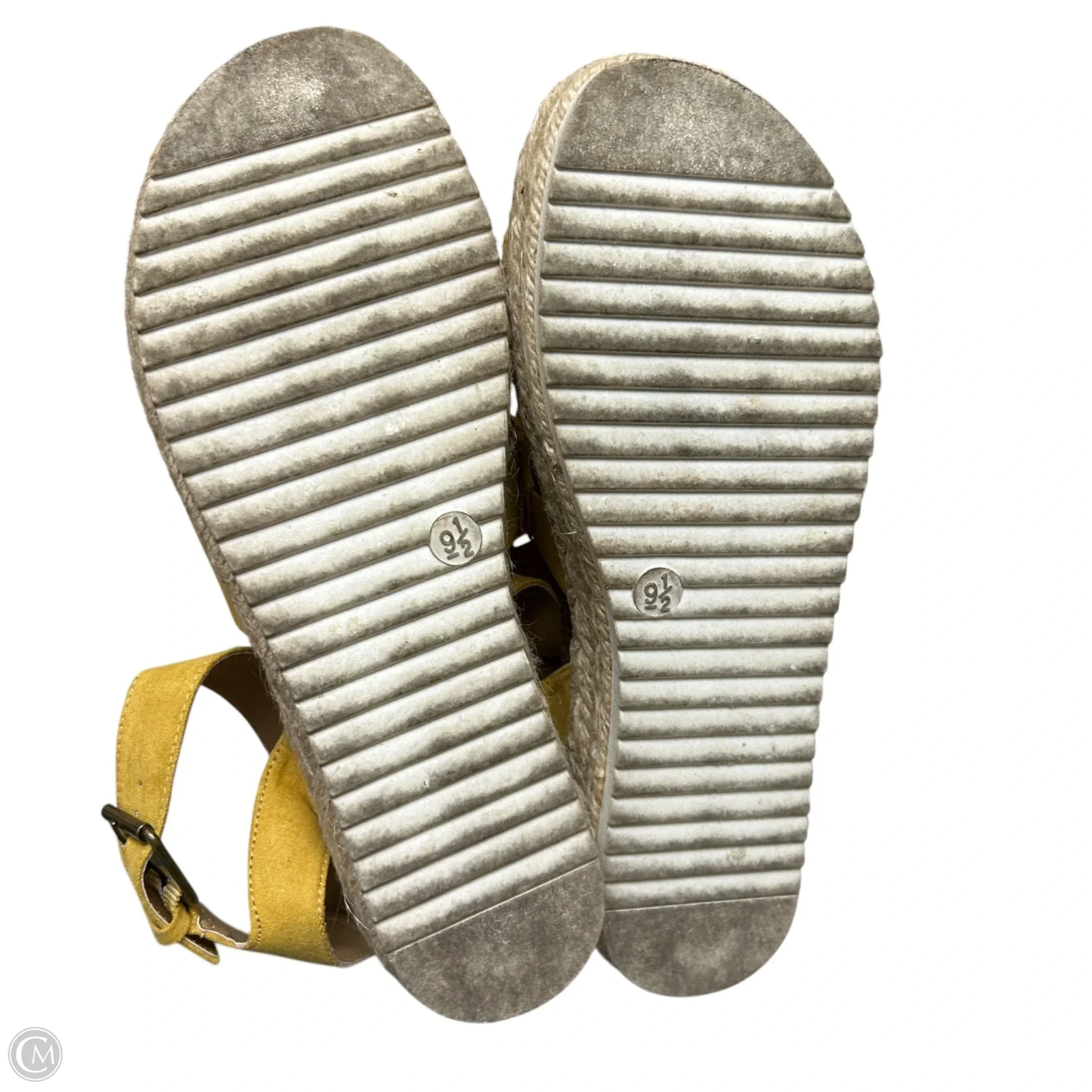 Sandals Heels Platform By Universal Thread In Yellow, Size: 9.5 - Image 5